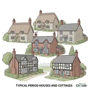 Historic stone cottage in Chester village setting with traditional facade