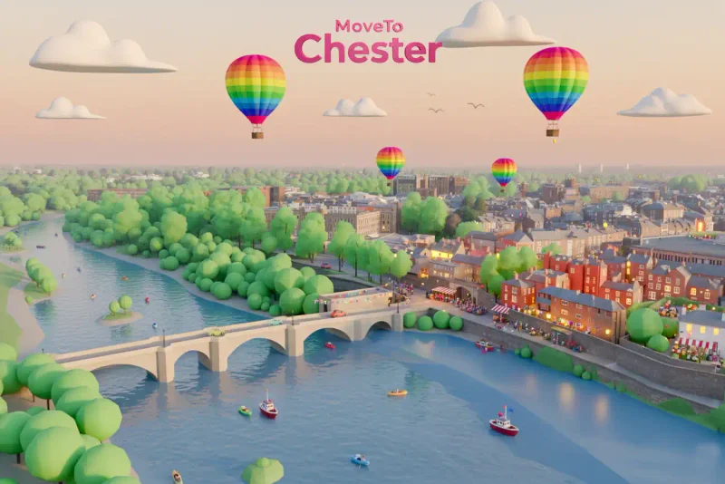 Chester's historic Roman walls and medieval architecture